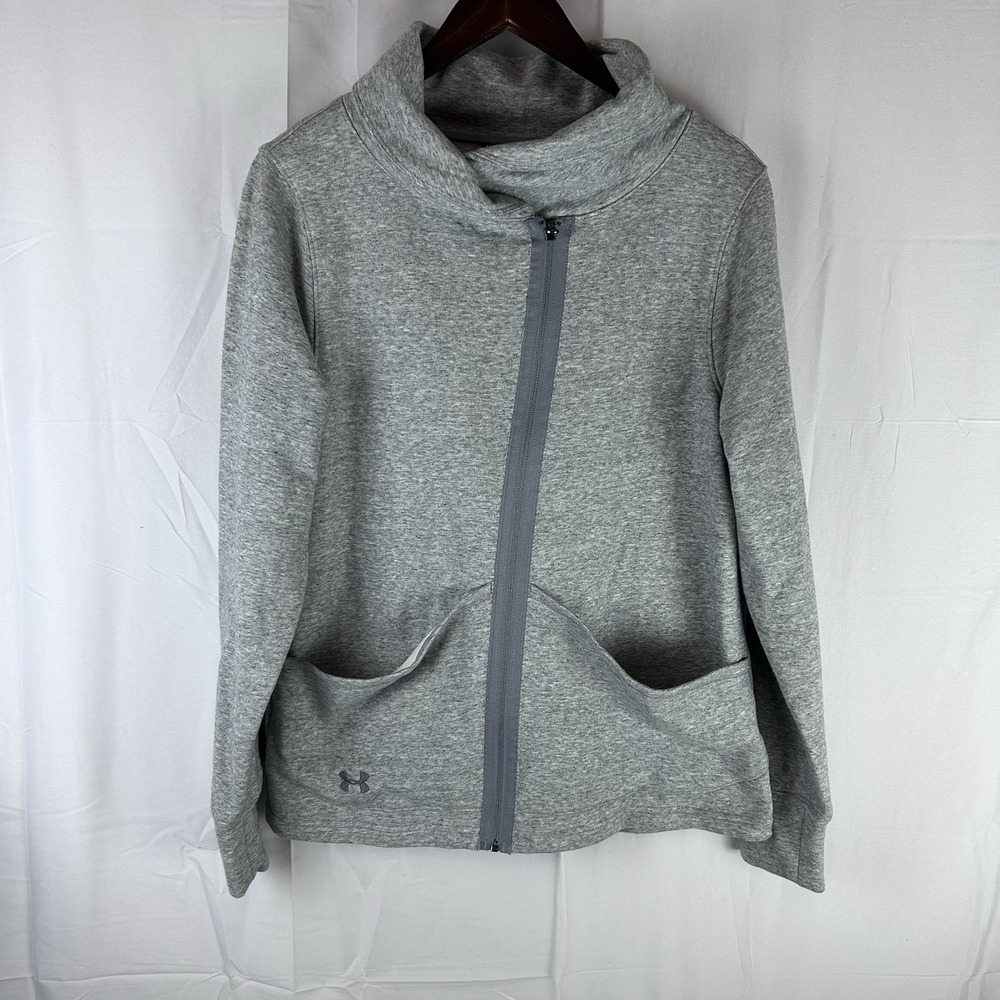 Under Armour Jacket Womens Medium UA Performance Coldgear Wrap Up Gray‎ NWT